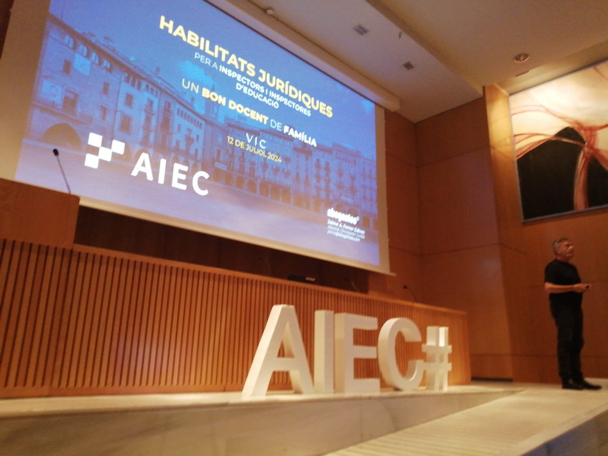 ➕PONÈNCIA➕

“Habilitats jurídiques per a inspectors i inspectores d’Educació”, a càrrec del Sr. Jaime A. Ferrer Gálvez, advocat. 

#aiec #jornadesvicaiec