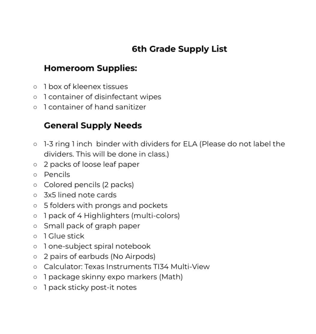 lfmsbruins's tweet image. Here is each grade level’s supply list for the 2024-2025 school year!