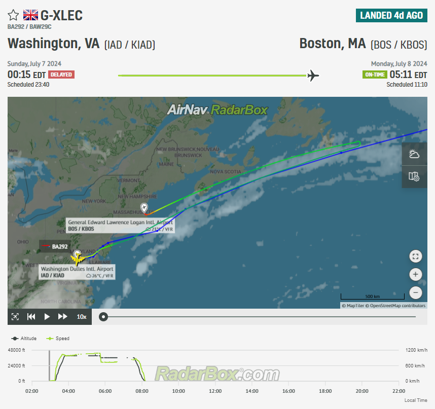 AvSourceNews's tweet photo. #INCIDENT | It has emerged that a British Airways Airbus A380 from Washington to London diverted to Boston on July 8 with a problem onboard.
Read more at AviationSource!
https://t.co/sdHctpdQww
@RadarBoxCom
#BritishAirways #BA292 #Boston #London #Washington #AvGeek https://t.co/h39K3x2hQ9