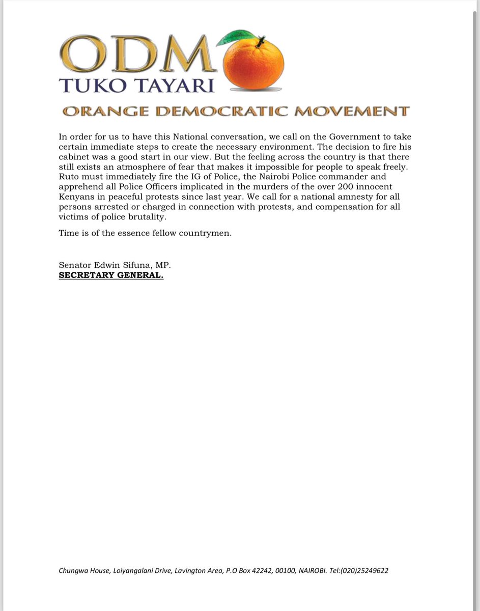 The ODM Party tweet media