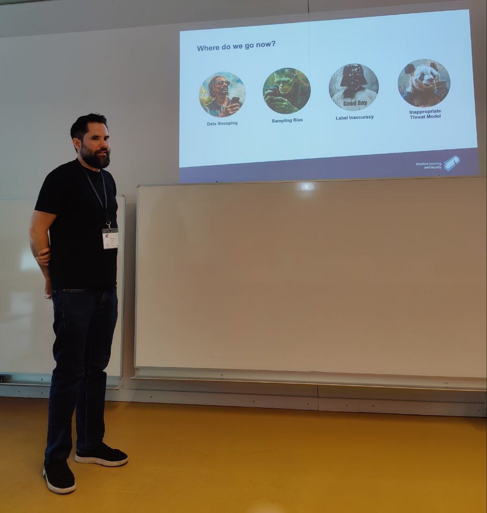 \/era🌻 (@eramm314) on Twitter photo In the 2nd keynote at <a href="/worma_workshop/">WoRMA: Workshop on Rethinking Malware Analysis</a> <a href="/IEEEEUROSP/">IEEE European Symposium on Security and Privacy</a>, Daniel Arp <a href="/darpsec/">Daniel Arp</a> took us back to 2014 to the creation of the famous Drebin dataset and gave a critical view on whether now, a decade later, mobile malware detection is solved. Spoiler: it is not! Still room for more research! In the 2nd keynote at <a href="/worma_workshop/">WoRMA: Workshop on Rethinking Malware Analysis</a> <a href="/IEEEEUROSP/">IEEE European Symposium on Security and Privacy</a>, Daniel Arp <a href="/darpsec/">Daniel Arp</a> took us back to 2014 to the creation of the famous Drebin dataset and gave a critical view on whether now, a decade later, mobile malware detection is solved. Spoiler: it is not! Still room for more research!