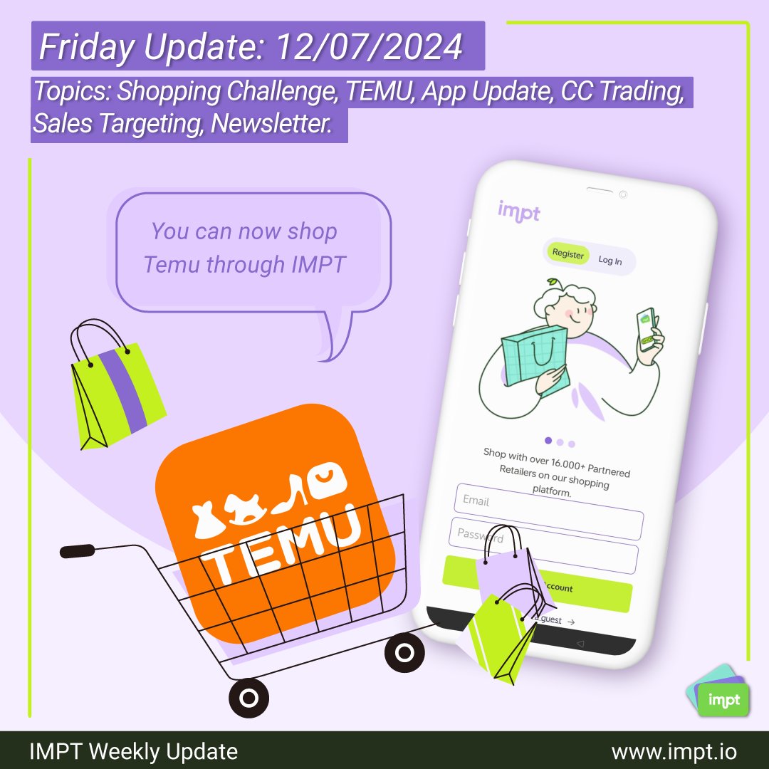 IMPT_token's tweet photo. IMPT Weekly Update - July 12th, 2024: Powering a Greener Future Together - https://t.co/VwfjBlMTJ4
SHOP NOW: https://t.co/5nKBsgdVB7
Download App: https://t.co/d6wrOfMo92
#IMPTUpdate