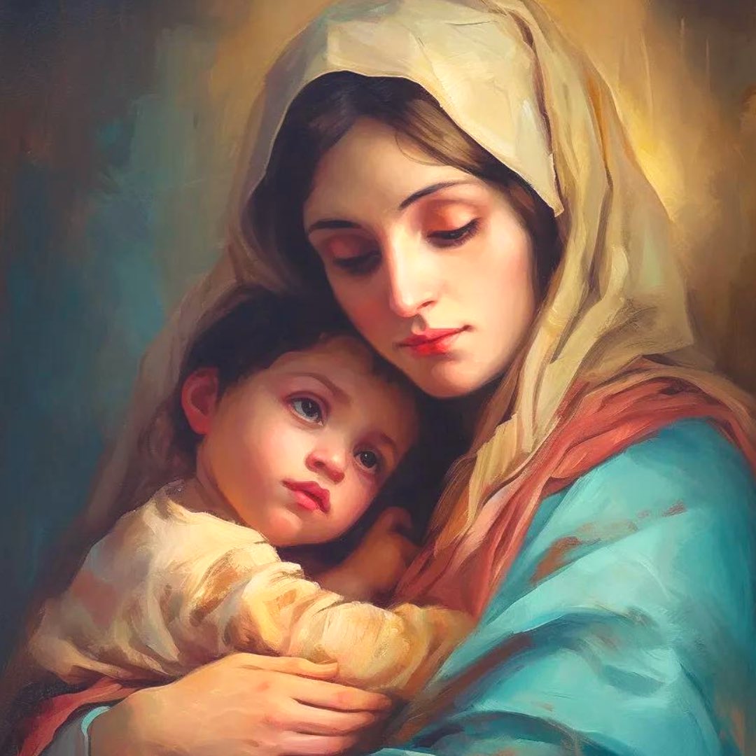 "Let us run to Mary, and, as her little children, cast ourselves into her arms with a perfect confidence."

Saint Francis de Sales