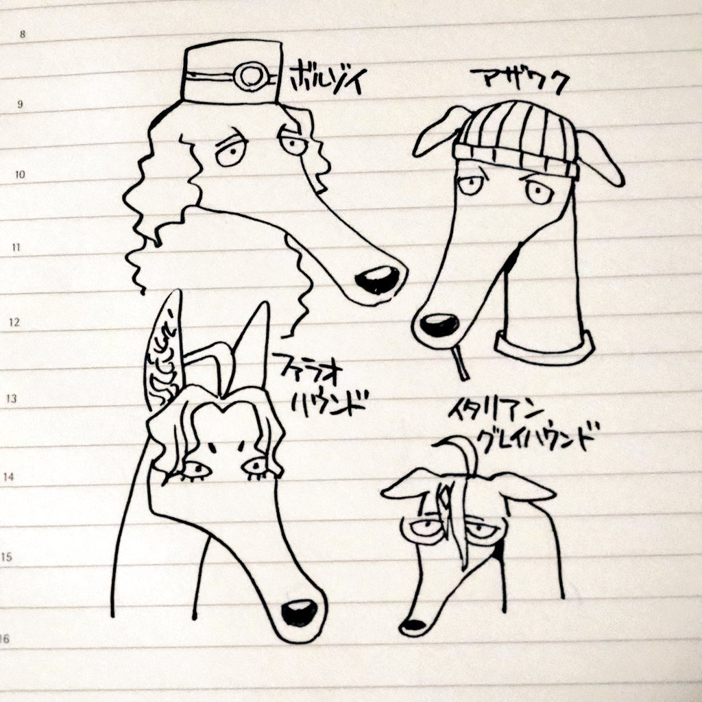 【犬化らくがき】ステゴ4人組