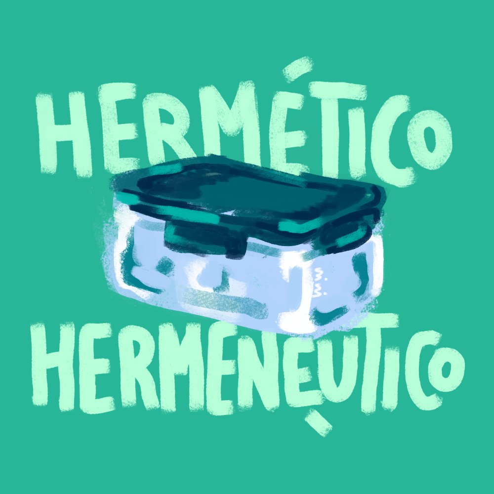 mummier's tweet photo. un tupper hermético hermenéutico https://t.co/HMXwApbFTA