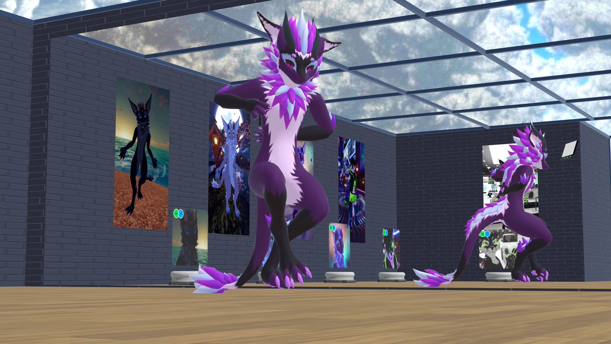 RednexTheFox's tweet photo. My feelings today, after long time exploring a few avatar worlds in #VRChat searching Nardoragon finally have compatible with Mobile version… 🙌🏼🎉🐲

First two public avatar owned by @TheVirtualFloof, while the third one owned by @Rambozotti

#VRChatMobile #Furry #Nardoragon https://t.co/ybqfHmq39V