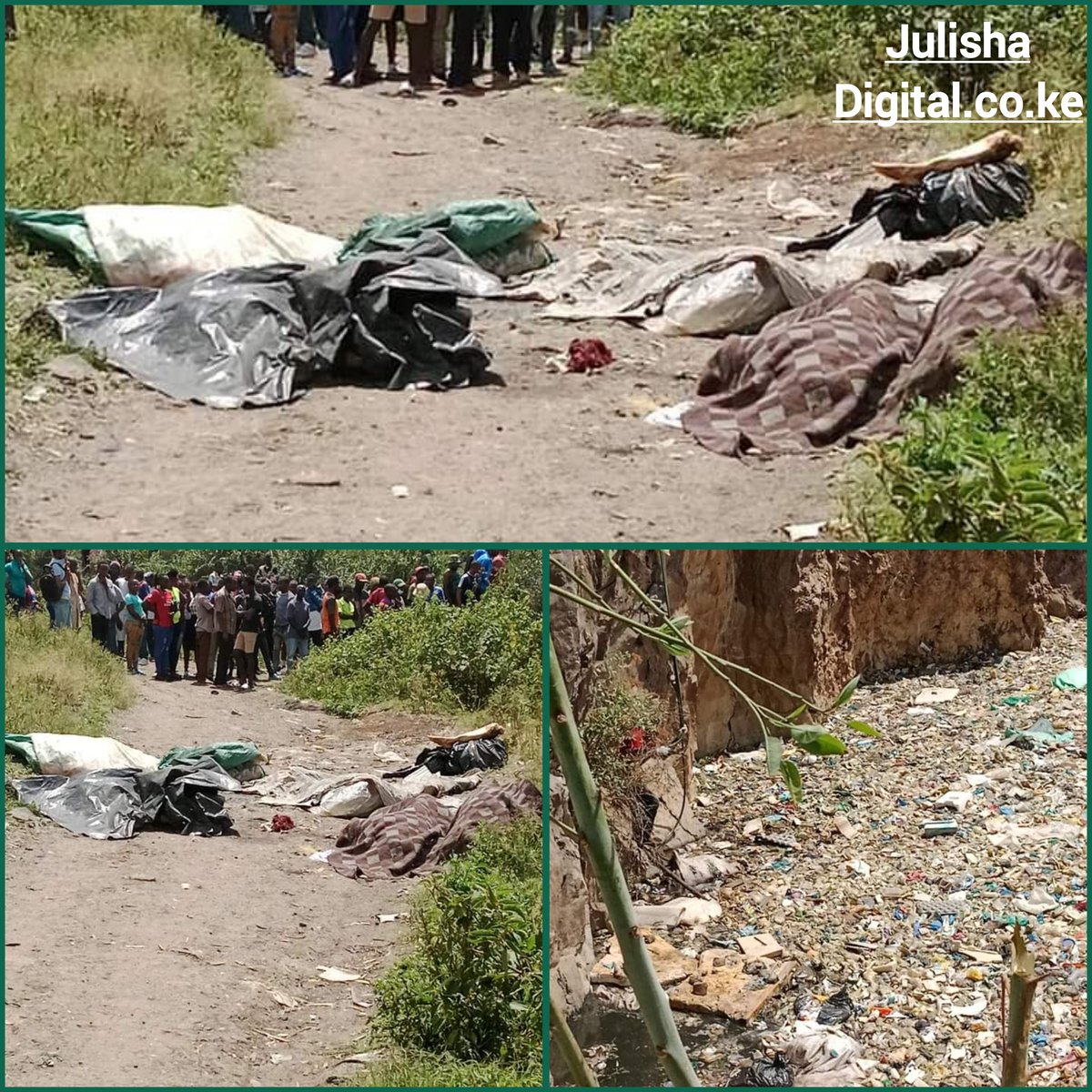 BREAKING NEWS

Dead bodies are reportedly being retrieved from Kware Dumpsite opposite Kware Police Station in Embakasi South near Mukuru Kwa Njenga by youths from the local community. Nine bodies have already been retrieved, with some already having been dismembered and put in