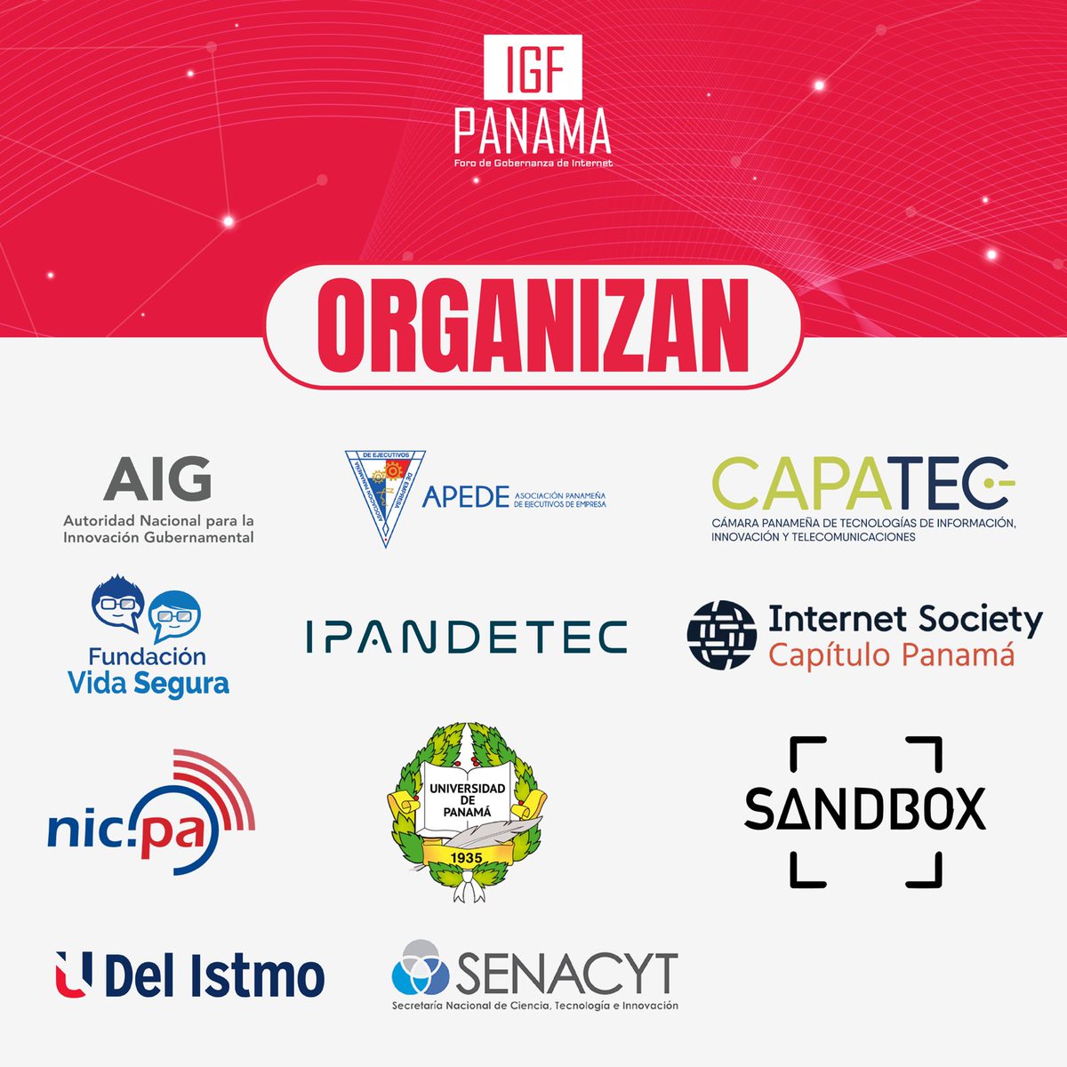 ¡Conoce a los organizadores de #IGFPTY 2024!🙌🏻

Queremos agradecer por todo su apoyo y dedicación para hacer de este año el mejor Foro de Gobernanza de Internet hasta ahora. 🚀💡 

Gracias por su esfuerzo y compromiso!🌐

#Ciberseguridad #InteligenciaArtificial #Panamá #IGFPanamá