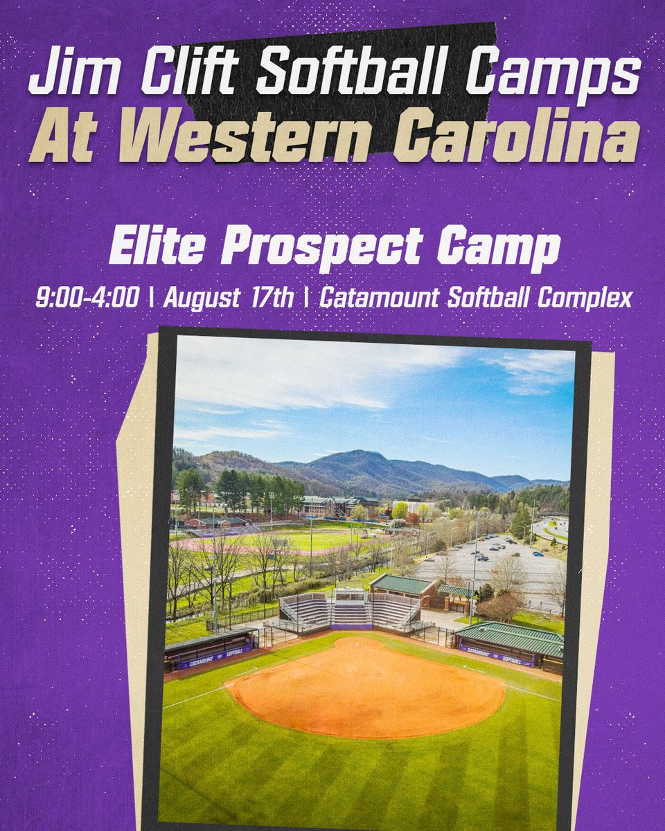 ‼️‼️NEW CAMP DATE‼️‼️

📅: August 17th, 2024

⏰: 9:00AM-4:00PM

📍: Catamount Softball Complex

🔗: jimcliftsoftballcamps.com

Sign Up Today!!

#WheeAreOne #CatamountCountry