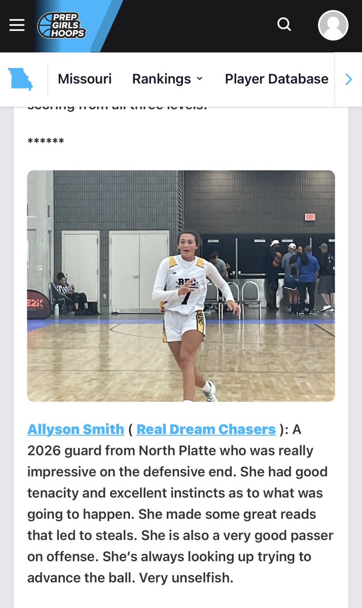 That’s our girl <a href="/allyson_smith0/">Ally Smith</a> 
<a href="/TFNsRun4Roses/">TFN's Run 4 Roses</a> 
<a href="/PGHMissouri/">Prep Girls Hoops Missouri</a>