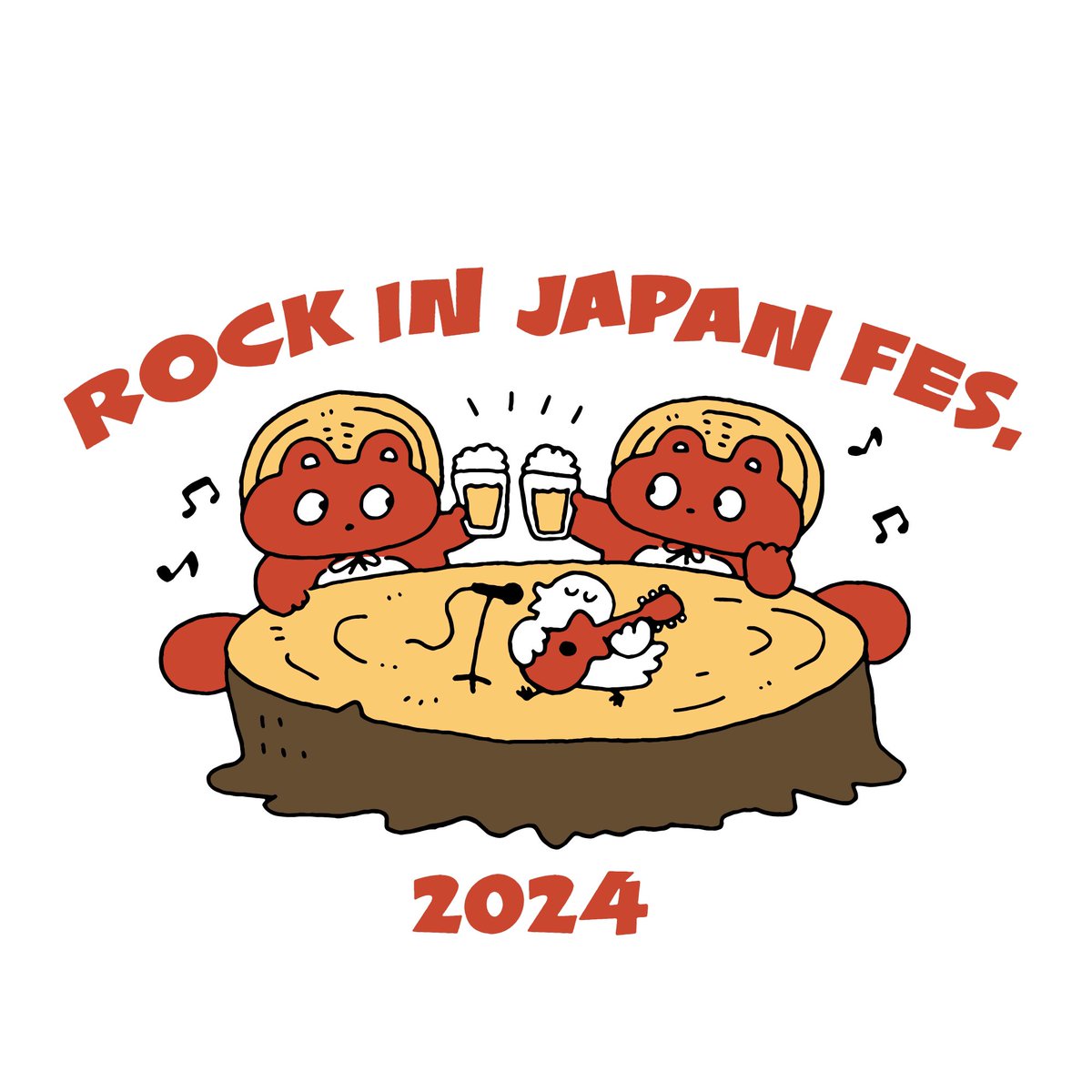 「【お知らせ】 『ROCK IN JAPAN FES. 2024』オフィシャルグッ」|ヒダカナオトのイラスト