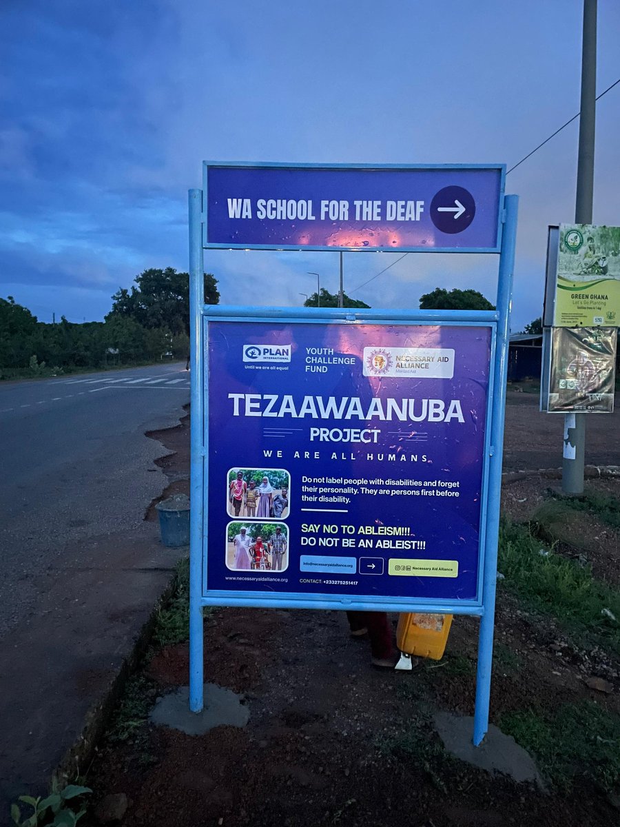 NecessaryAid's tweet photo. Look!!! We are the oppressors, we say;
Do not label people with disabilities and forget their personalities. They are persons first before their disabilities.

Locate these signboards, pose and take a picture. 
Tag Us @Necessary Aid Alliance 
#NoToAbleism #DoNotBeAnAbleist https://t.co/IXr9wsQ9vq