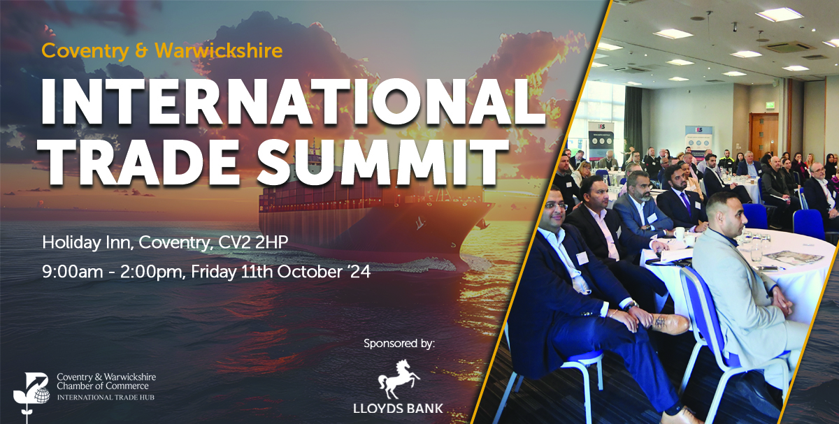 ✈️#CWITS24 | The Coventry &amp; Warwickshire International Trade Summit is back for 2024!

Join us for a day of strategic discussions that will empower you to overcome trade barriers and expand your global reach

Find out more &amp; secure your spot here 👉cw-chamber.co.uk/events/interna…