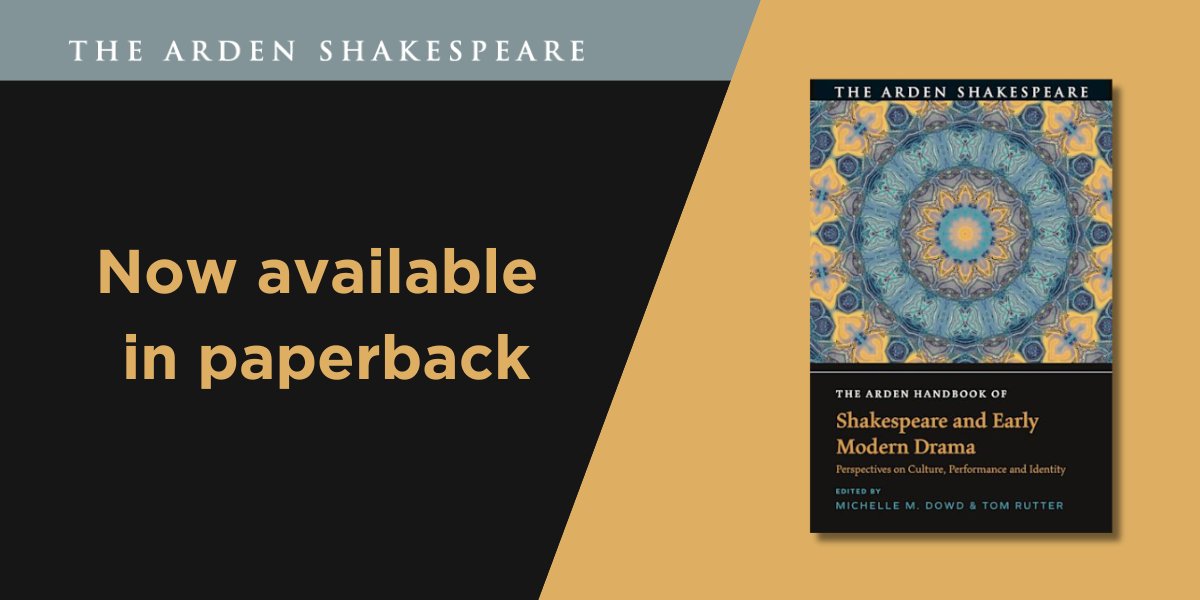The Arden Shakespeare (@ardenpublisher) on Twitter photo The Arden Handbook of Shakespeare and Early Modern Drama ed. by <a href="/MichelleMDowd/">Michelle M. Dowd</a> & <a href="/Obscure_drama/">Tom Rutter</a> is now available in paperback!
This guide to research on EM drama & society combines original scholarship, surveys of recent work & up-to-date resources.
bit.ly/3WcD2Jp The Arden Handbook of Shakespeare and Early Modern Drama ed. by <a href="/MichelleMDowd/">Michelle M. Dowd</a> & <a href="/Obscure_drama/">Tom Rutter</a> is now available in paperback!
This guide to research on EM drama & society combines original scholarship, surveys of recent work & up-to-date resources.
bit.ly/3WcD2Jp