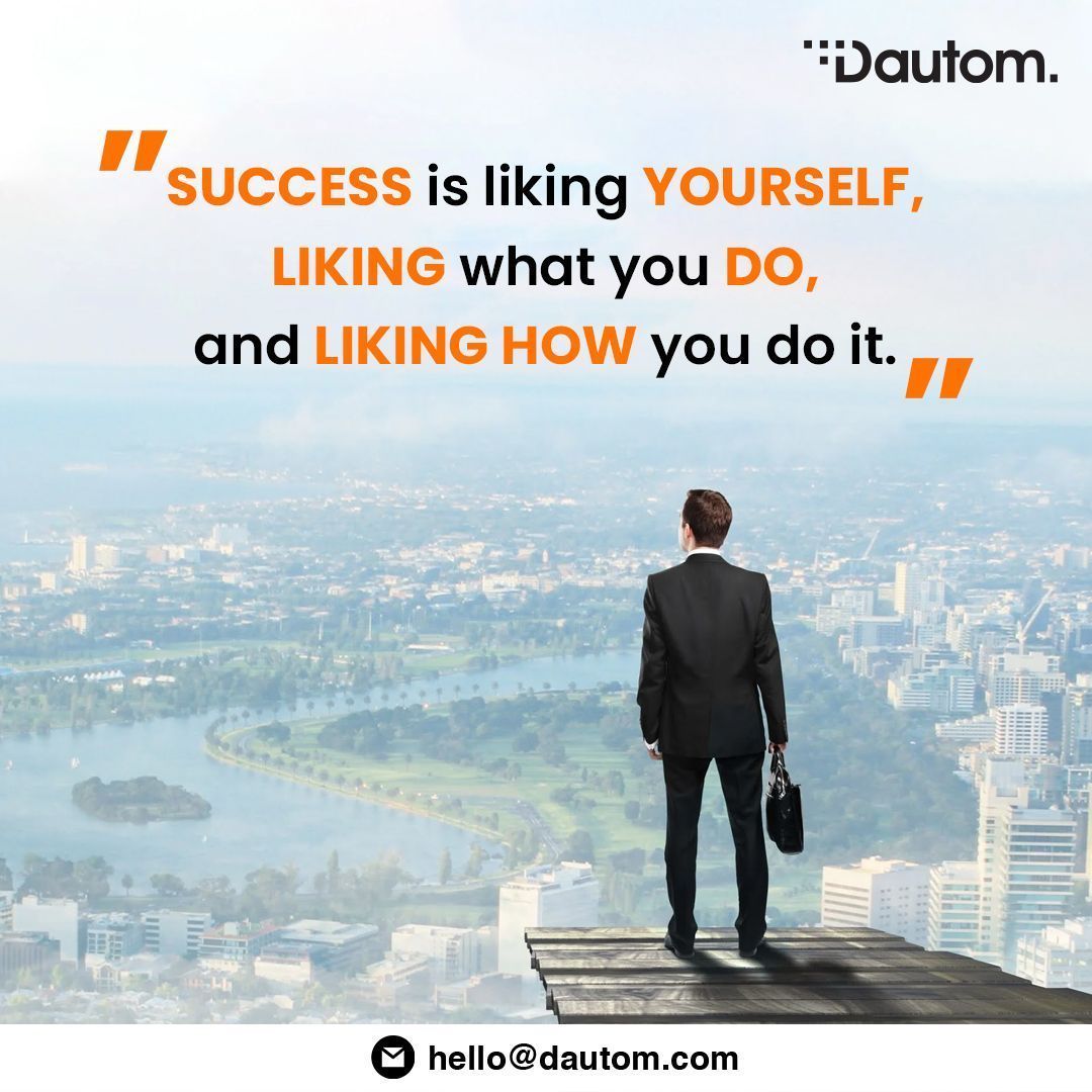 DautomTech's tweet image. Success isn&apos;t an outcome, it&apos;s an attitude! Aligning yourself with what you enjoy and creating your own path is the foundation for true personal fulfillment.

#Dautom #OwnYourSuccess #PersonalFulfillment #success #ITsolutions #CreatingOwnPath
