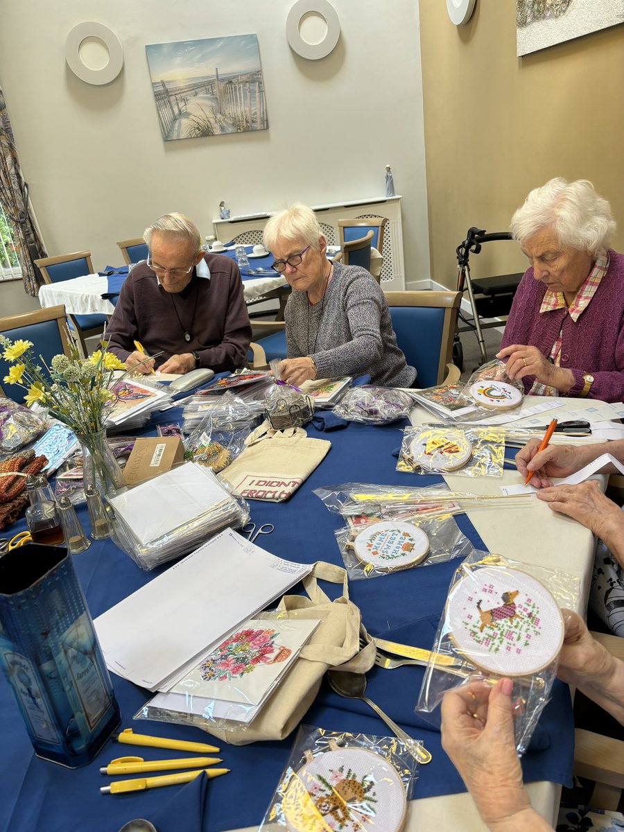 Fete preparations underway with pricing all Louises hard work making the cards and stock for our craft stall. 
Fete Aug 24th 2-5pm 
#fete
#crafting