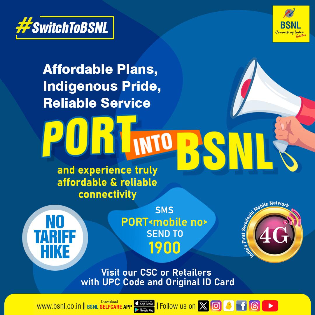 Devbrat137Giri's tweet photo. #tatakabsnl #SwitchToBSNL  
Port to BSNL India support💪💪 BSNL https://t.co/DQxhjcjWDO