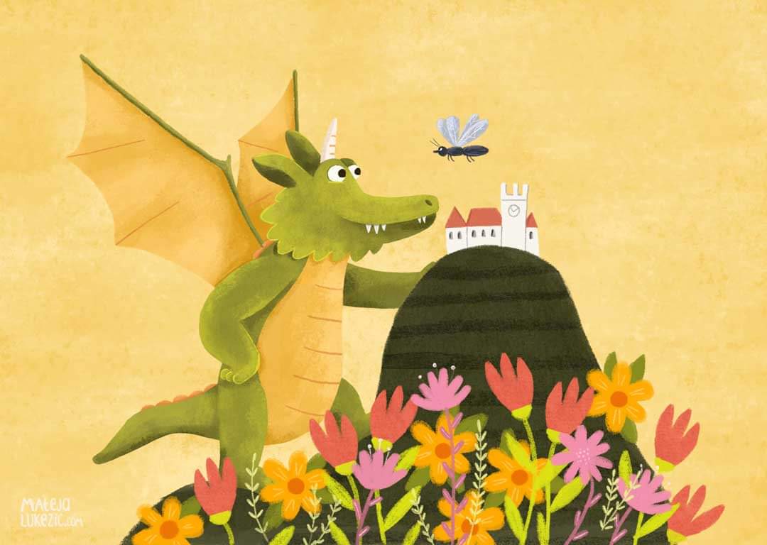 It simply isn't an adventure worth telling if there aren't any dragons. 🐲😁 
- J. R. R. Tolkien #illustration #kidlitart #dragon #Ljubljana #Tolkien