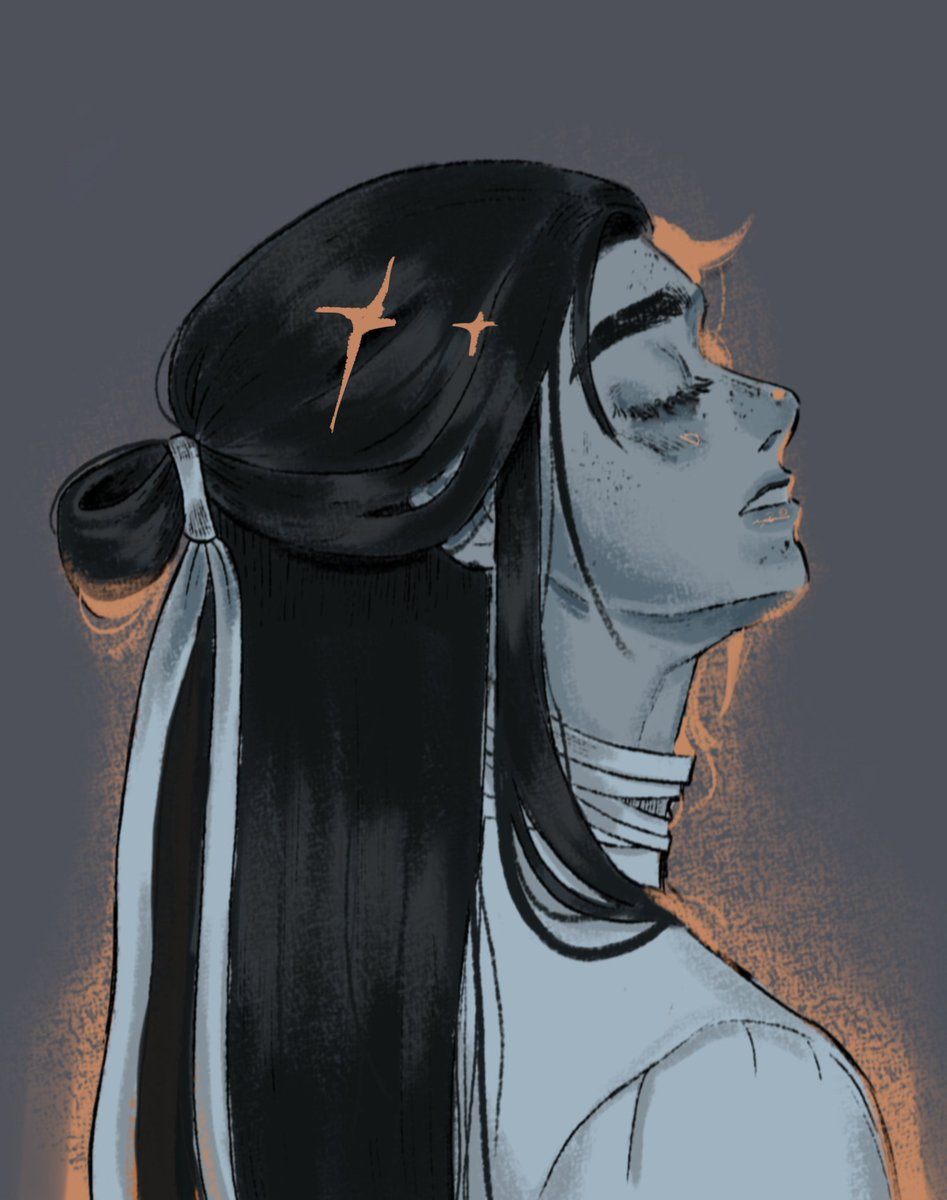 Misonoodles8's tweet photo. How do you make digital art look more traditional? 

#tgcf #xielian https://t.co/Nznq3kmYR8