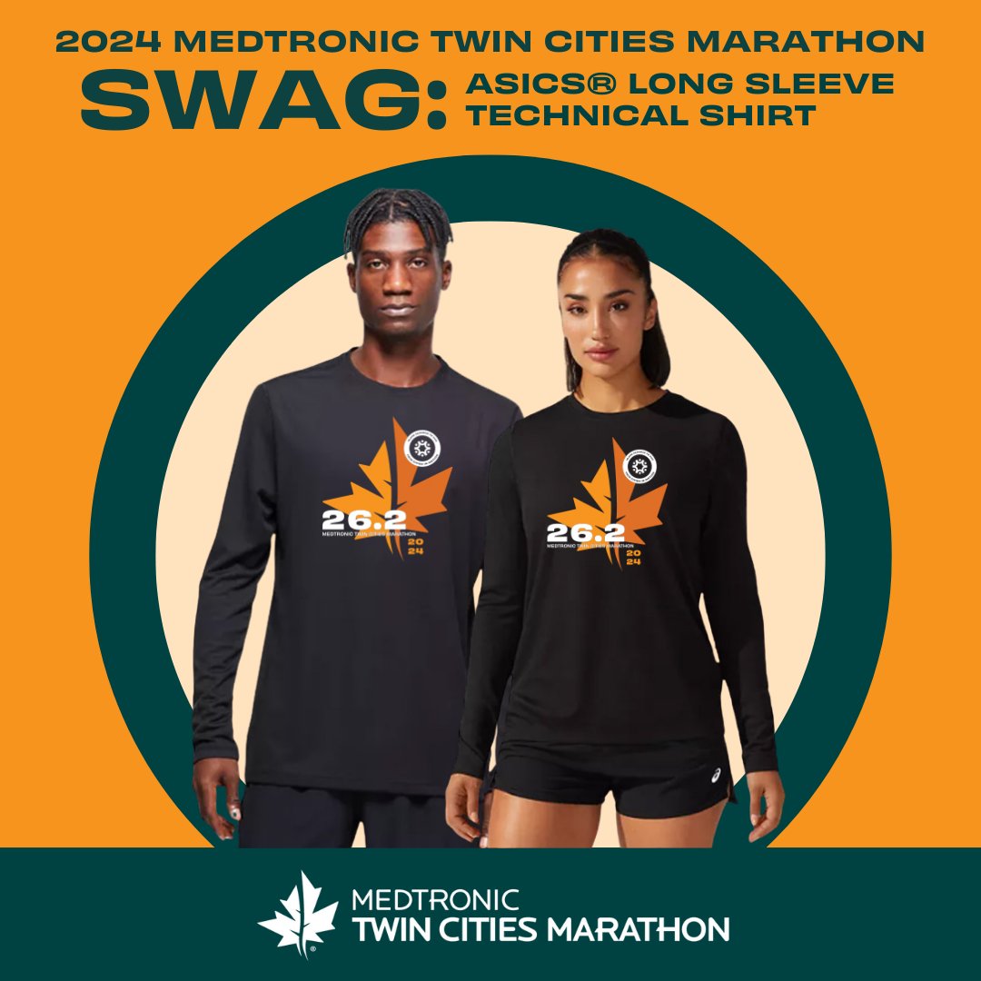 tcmarathon's tweet photo. Your 2024 Medtronic Twin Cities Marathon Weekend @ASICSamerica participant shirts are here 🍁 We can't wait to see you sport the iconic Marathon Weekend leaf in October!

#TwinCitiesMarathon #TC10Mile #TC5K #TC10K #HalfMarathonForMore #MoveForMore https://t.co/mfMcaMeLM4