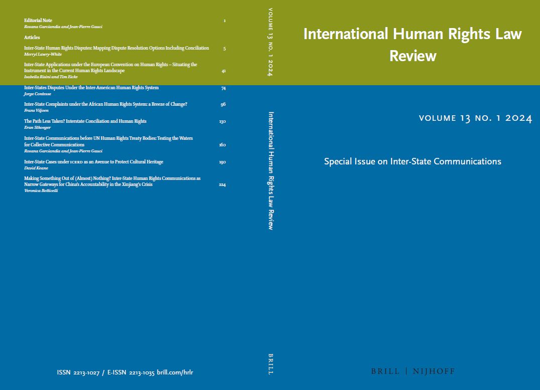 IntlRela's tweet image. * Out now! *
Special Issue on “Inter-State Communications” of the International Human Rights Law Review (Vol. 13, No. 1.) has just been published! The Editorial is in #FreeAccess and one article in #OpenAccess. Have a look here:

 ➡️ brill.ws/HRLR13-1_