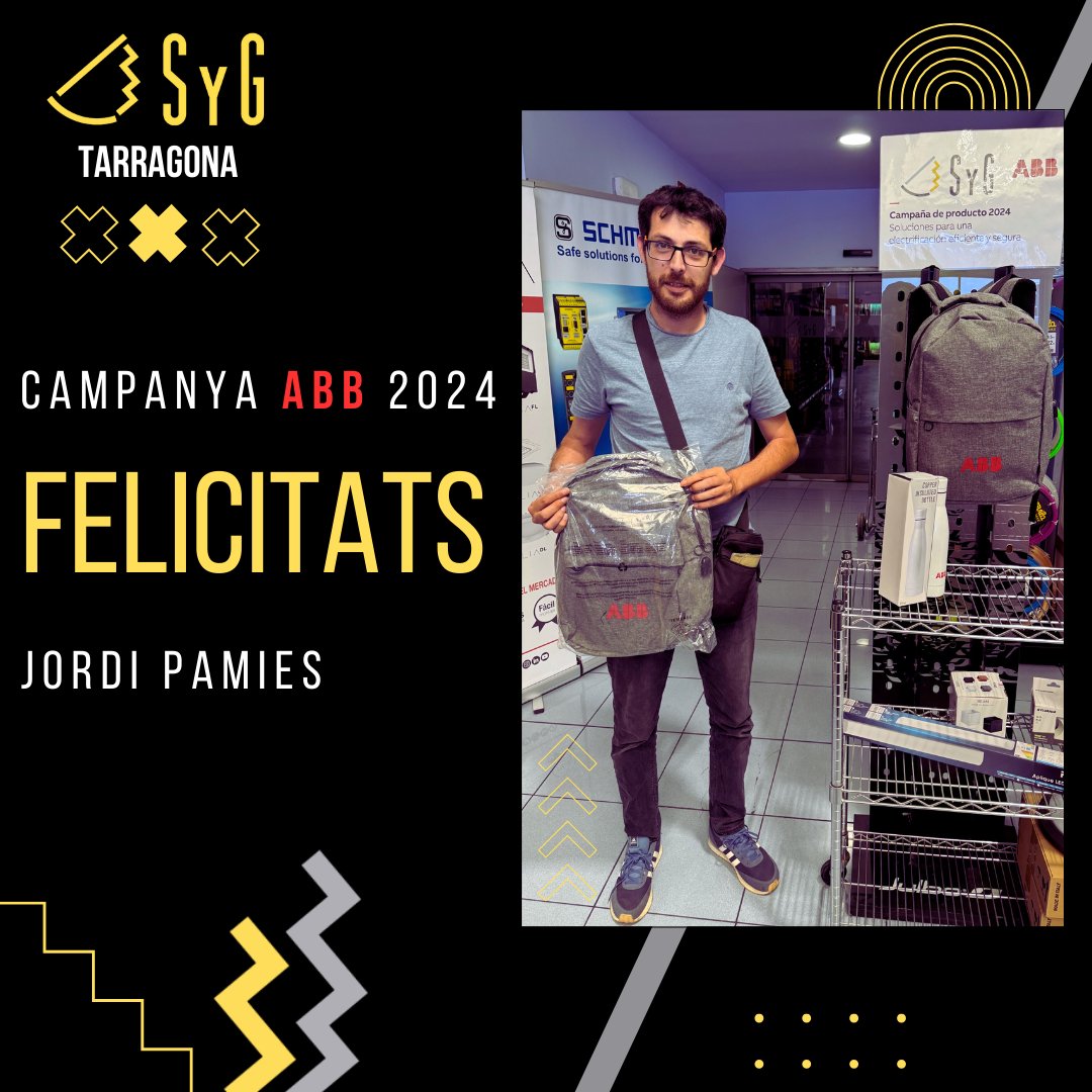 SYG_ONLINE's tweet photo. 🎉 Enhorabona al nostre client Jordi Pamies per aconseguir el seu Obsequi de la Campanya ABB! 🎁 #CampanyaABB #ClientFeliç #Celebració https://t.co/AnxHJ4ckws