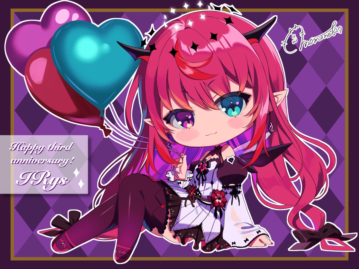 Momone_cco's tweet photo. IRySちゃん３周年おめでとう✨  Happy third anniversary!　#ホロライブ　#hololive_en  #IRySart https://t.co/Js2il9kSHo
