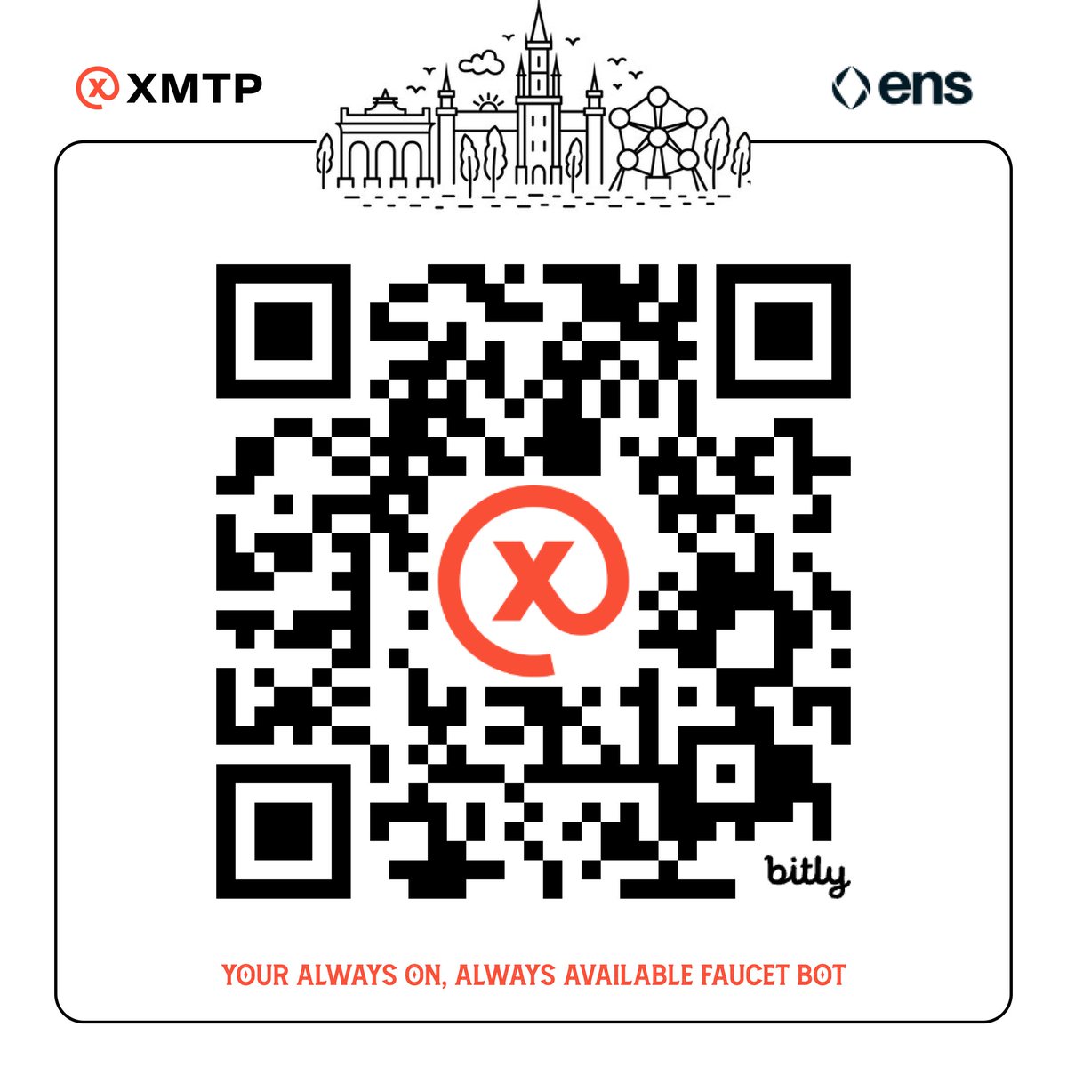 Come get your Linea testnet ETH at #EthGlobal using this handy QR code from  @xmtp_ 💧
