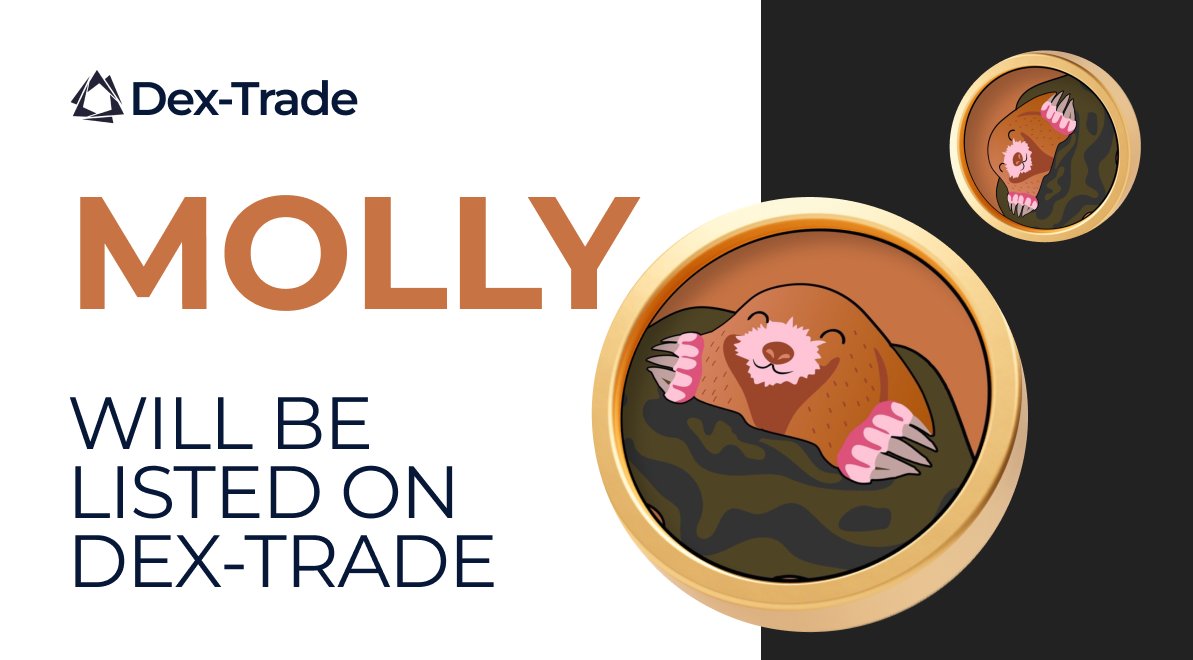 dextrade_'s tweet image. Molly (MOLLY) WILL BE LISTED ON DEX-TRADE 
bit.ly/molly-will-be-…
We&apos;re excited to announce that a new coin, Molly (MOLLY), will soon be listed on Dex-Trade Exchange! This new coin will be available for trading on our platform in the coming days, and we can&apos;t wait for you to try…