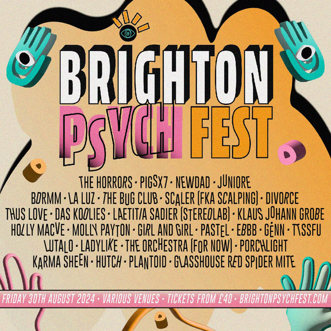 Brighton we are playing the Psych Fest on the 30th of August which is also THE VERY SAME DAY our album with the big long name comes out!! We'll play it as loud and as fast as we can that's a promise smell ya there stinkers xxxxxxxxxx
Tix: brightonpsychfest.com