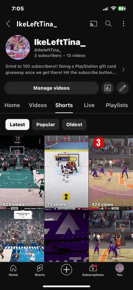 Help a brotha out yall! Go subscribe and check out some YouTube shorts on my channel! Appreciate everyone , god bless🙏

youtube.com/@ikelefttina_?…