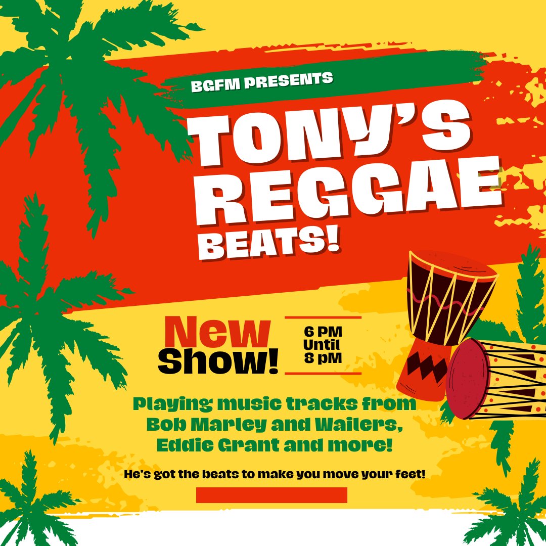 BGfm Community Radio (@bgfmradio) on Twitter photo We have a NEW weekly show! Tony's Reggae Beats! 🎶
Why not tune in to 97.3 and let Tony play some beats that we are guaranteed to move your feet!
On FM or via our app streamdb9web.securenetsystems.net/cirruspremier/…
#bgfmcommunityradio #BGfm #tredegar #ebbwvale #Nantyglo #Brynmawr #reggae #reggaemusic We have a NEW weekly show! Tony's Reggae Beats! 🎶
Why not tune in to 97.3 and let Tony play some beats that we are guaranteed to move your feet!
On FM or via our app streamdb9web.securenetsystems.net/cirruspremier/…
#bgfmcommunityradio #BGfm #tredegar #ebbwvale #Nantyglo #Brynmawr #reggae #reggaemusic