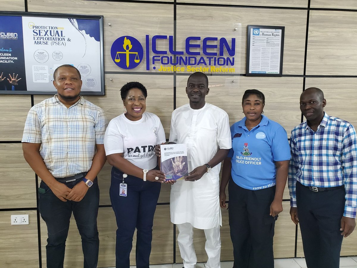 cleenfoundation's tweet photo. Yesterday, CLEEN Foundation received DCP Rita Oki Emesim (Deputy Commissioner Gender Issues) and SP Yetunde Onanuga, both of the Nigeria Police Force Gender Unit, Force CID. https://t.co/BC2HjyrGhG