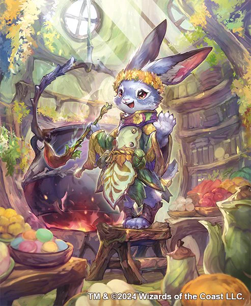 8月2日発売のマジック:ザ・ギャザリング『ブルームバロウ』にて、《バンブルフラワー夫人》のアニメ・ボーダレス版アートをKIYAが描かせていただきましたー!よろしくお願いします!! #mtgjp #MTGBloomburrow