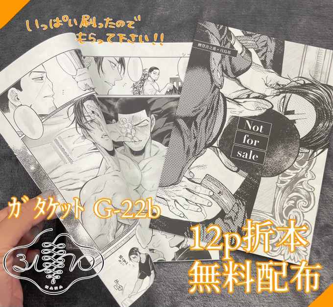 8/4ガタケット178[黄金暗号]内、G-22aにスペースいただきました。鯉月12p全年齢折本が無配なので是非もらってやっていただけると喜びます!