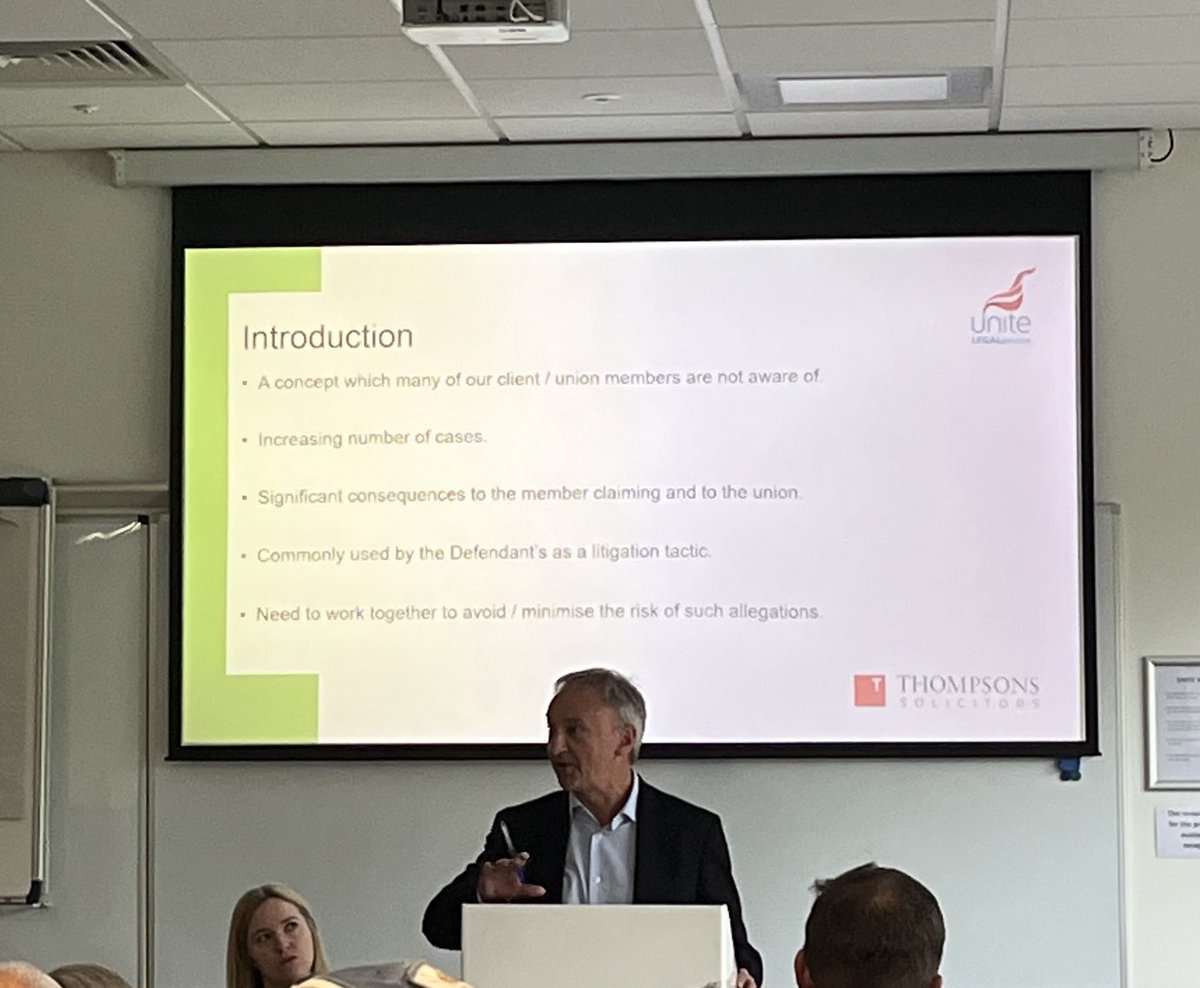 nrbaines's tweet photo. Today ⁦@ThompsonsLaw⁩ with colleagues at a legal briefing &amp; update in Leicester to help Unite reps support and protect their members at work ⁦@UniteEastMids⁩ https://t.co/GVSRrZUEhK