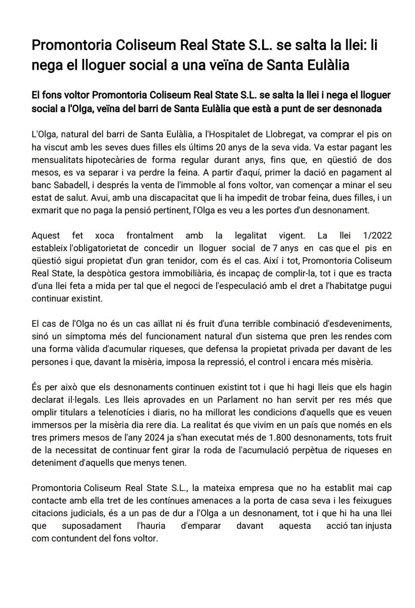 Associació de Veïnes i Veïns Som Santa Eulàlia tweet media