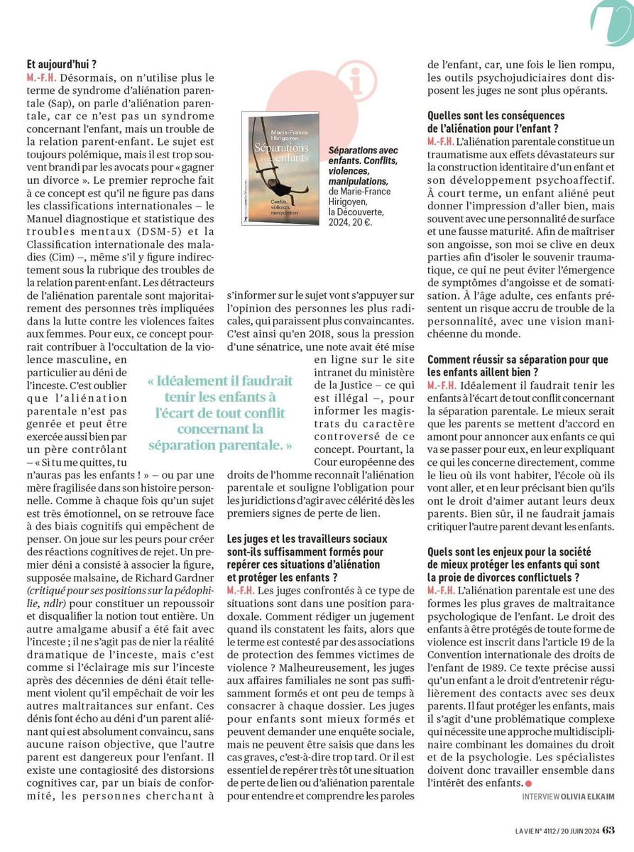 <a href="/JuCourvoisier/">Julia Courvoisier</a> Bienvenue dans la découverte de ce qu’est l’aliénation parentale et de ce que découvrent des milliers de parents chaque année. En France, on peut, impunément s’octroyer droit de vie sur ses enfants en écartant sans risque l’autre parent.
La plus grande maltraitance sur ses enfant