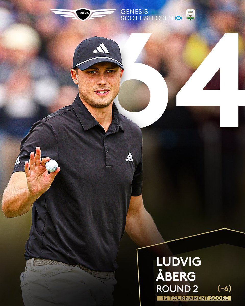 A new leader emerges in Scotland 🏴󠁧󠁢󠁳󠁣󠁴󠁿🔝

#GenesisScottishOpen #RolexSeries #FedExCup