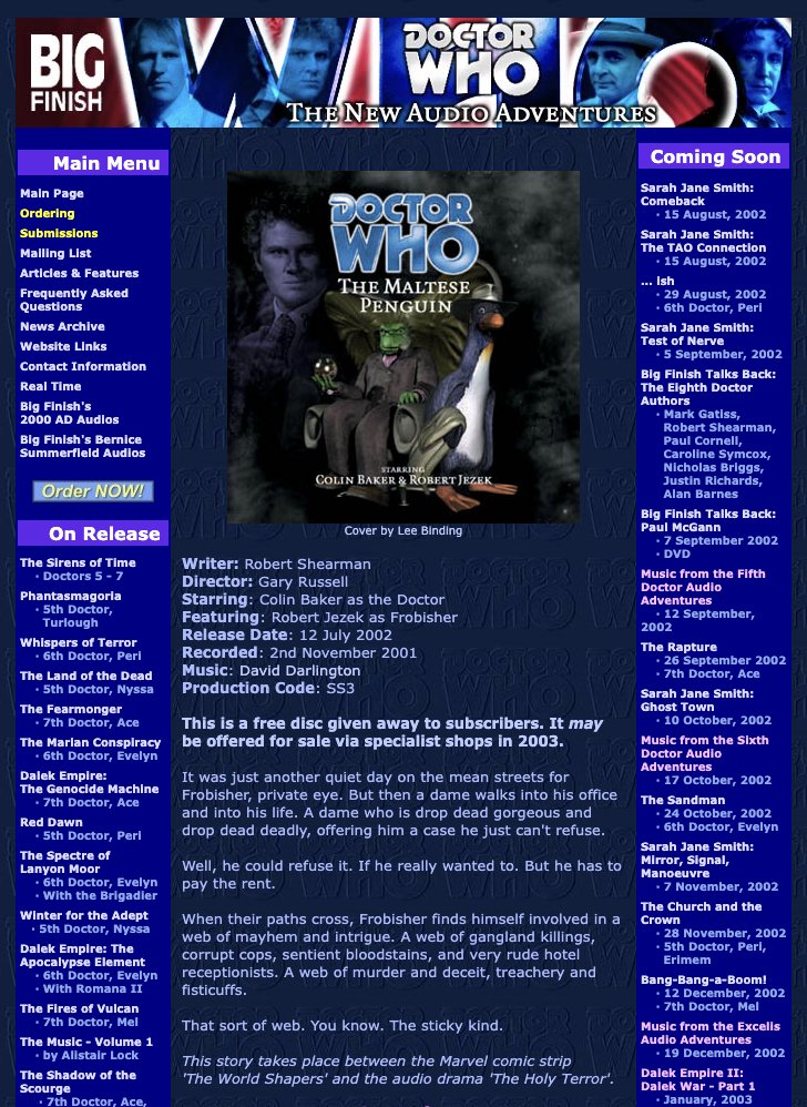 Big Finish Insider tweet media