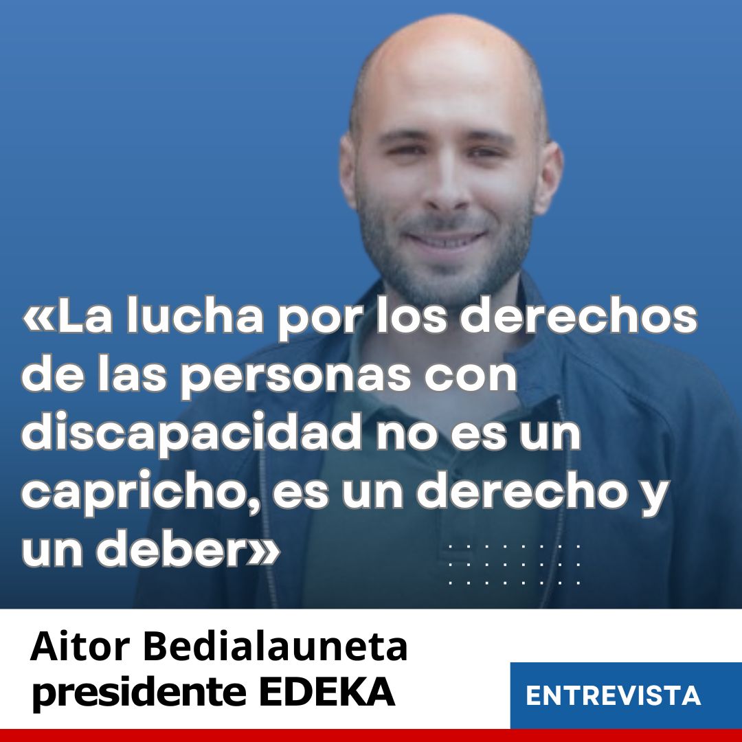 Entrevistamos a <a href="/AitBedialauneta/">Aitor Bedialauneta Arrate</a> presidente de 
<a href="/RED_EDEKA/">EDEKA</a> y @EuskalGorrak . "La lucha por los derechos de las personas con #discapacidad no es un capricho, es un derecho y un deber" #DiscapacidadOrganizada
👉diario.cermi.es/interview/aito…