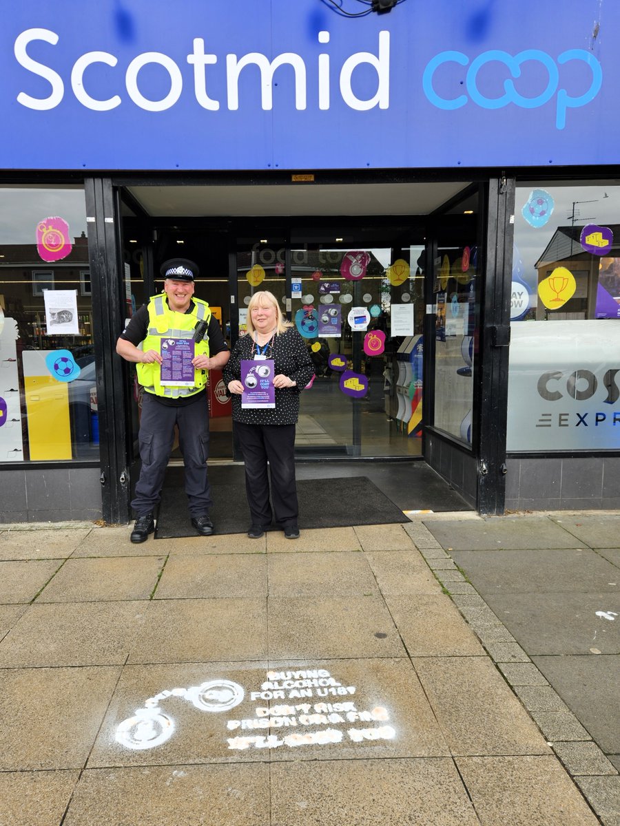 Our Licensing and #CommunitySafety  Officers have  been visiting premises for #ItWillCostYou, raising awareness among adults about the serious consequences of buying alcohol for anyone under 18. It is a criminal offence with penalties of up to £5000 fine or 3 months in prison.