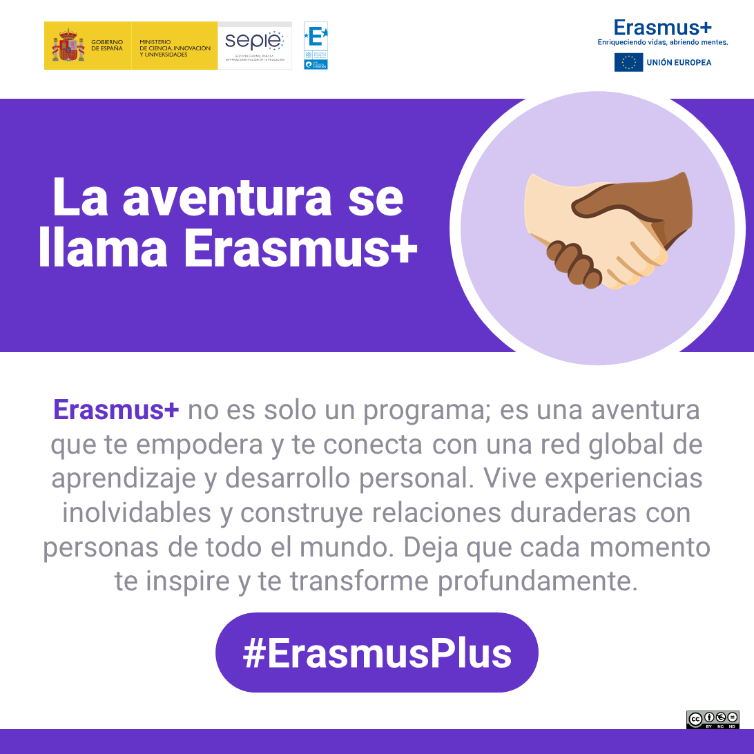 sepiegob's tweet photo. Erasmus+ no es solo un programa; es una aventura que te empodera y te conecta con una red global de aprendizaje y desarrollo personal. https://t.co/HtnFE2i1TR