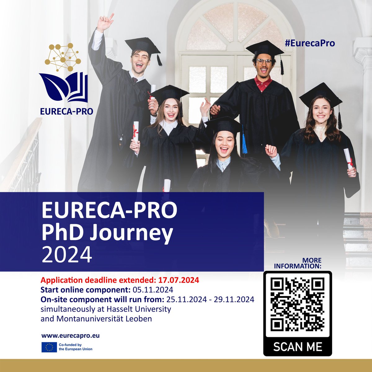 EurecaPro's tweet photo. ❗Deadline Extended❗
🛎️ Apply now and seize the opportunity to be part of the EURECA-PRO PhD Journey 2024.
🔹 More information and application: https://t.co/ibTaz49R5p
#eurecapro #responsibleconsumption #responsibleproduction #PhD #phdjourney #deadline https://t.co/iPt5EiiONH