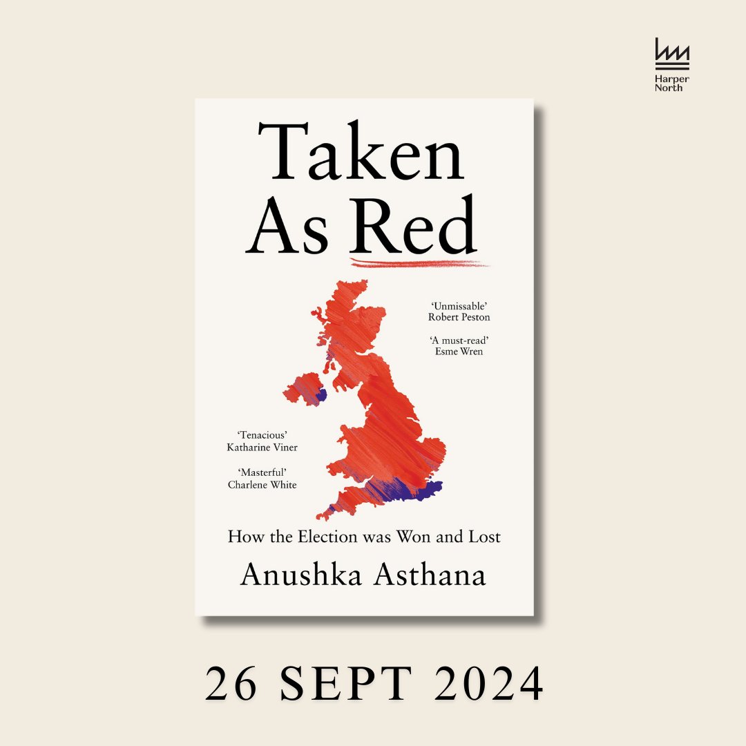 Anushka Asthana (@anushkaasthana) on Twitter photo Super excited that <a href="/HarperNorthUK/">HarperNorth</a> will be publishing my book- Taken as Red - on September 26th. All about how the 2024 election was won and lost. A book deadline is exactly what I need to decompress after the craziness of the election & NATO 🥲🥲🥲 Super excited that <a href="/HarperNorthUK/">HarperNorth</a> will be publishing my book- Taken as Red - on September 26th. All about how the 2024 election was won and lost. A book deadline is exactly what I need to decompress after the craziness of the election & NATO 🥲🥲🥲