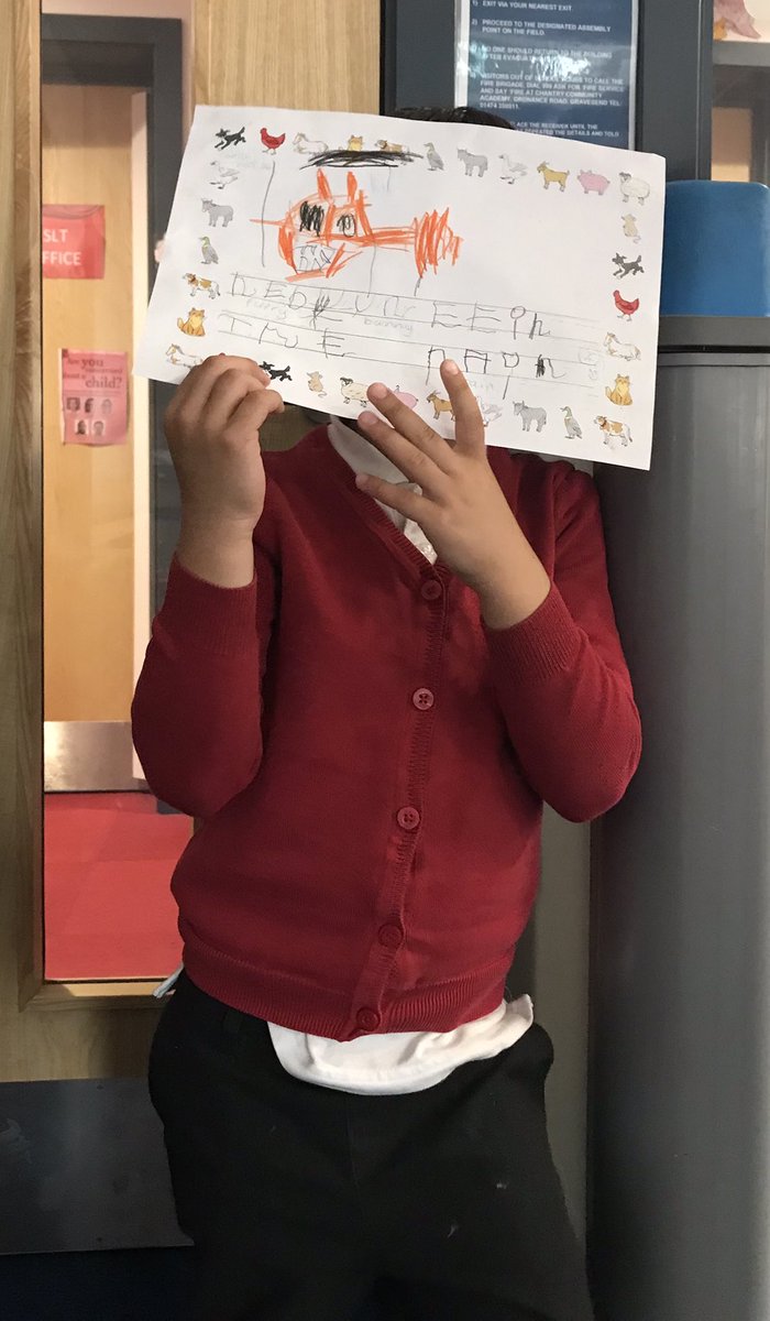 ChantryAcademy's tweet photo. This Reception child produced some fantastic writing today! Very impressed with the sentence and great artwork. #Independence #excellence https://t.co/Zqd6i79PUB