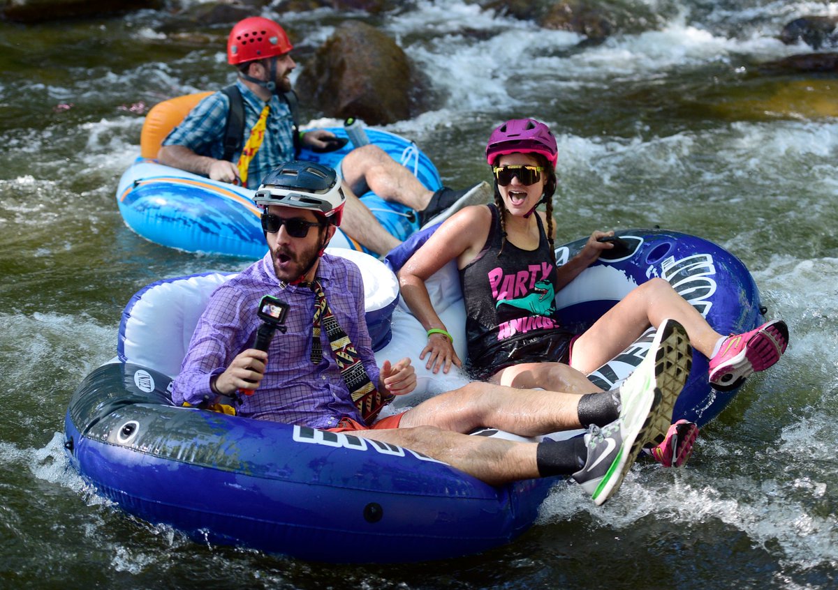 BTransportC's tweet photo. Happy #TubeToWorkDay! Rush hour down #BoulderCreek sure beats driving solo. 😉 Have fun commuting to work this morning! 🌊 @TubeToWorkDay @boulderchamber #BoulderCommuters #BoulderCounty #BoulderCO #Colorado https://t.co/G2mZCv7VDr