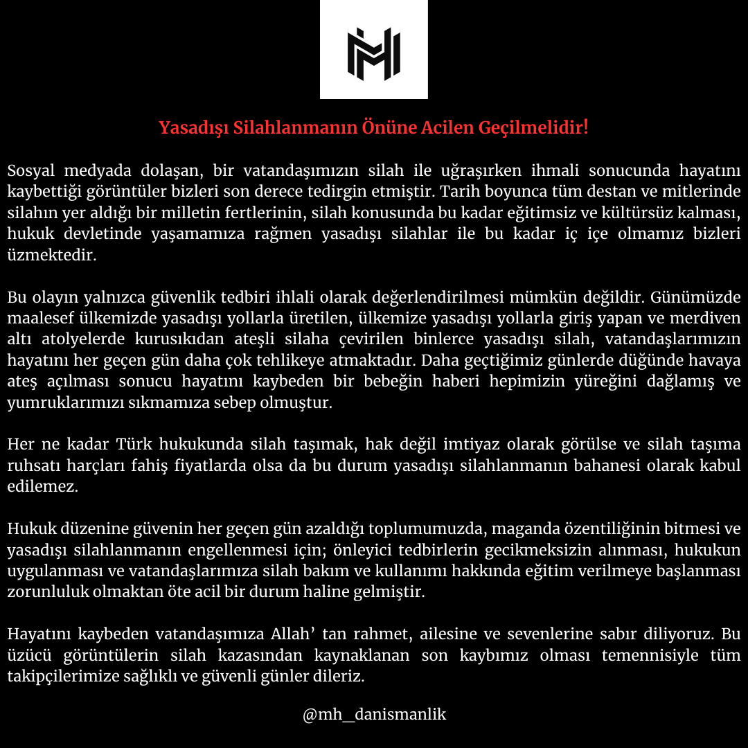 #YasadışıSilahlanmayaHayır