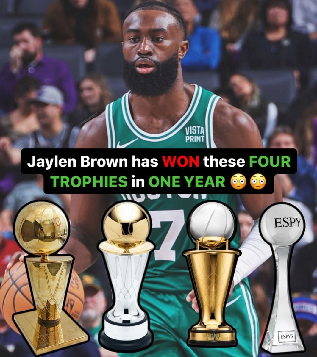 Big_Maine100's tweet photo. In 1 year, Jaylen Brown won

•Larry
•ECFMVP
•FMVP
•ESPYS

Summer of Jaylen 🫡🔥🔥🔥🔥🔥🔥🔥🔥

Respect HIM. 😤 https://t.co/GKvsfxnVhA