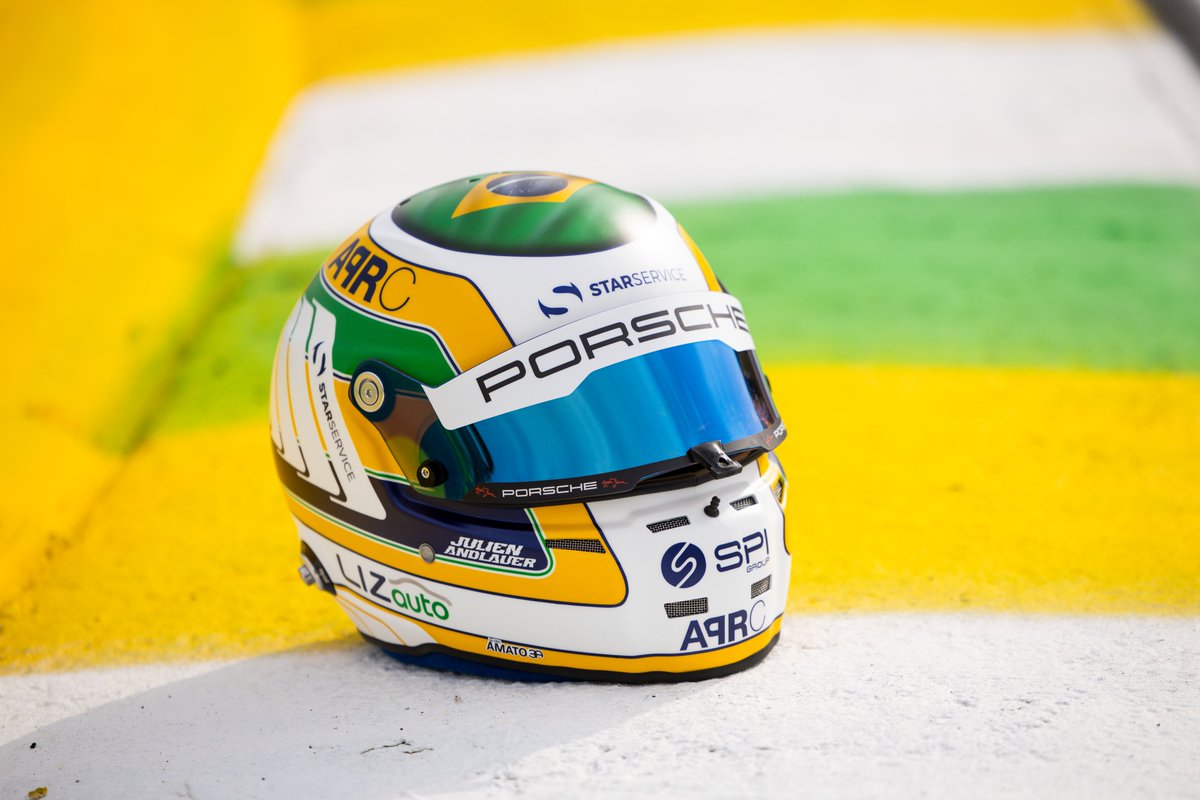 FIA World Endurance Championship (@fiawec) on Twitter photo A very special lid and a first time in Brazil for <a href="/JAndlauer/">julien andlauer</a>. 🇧🇷
The French <a href="/ProtonRacing/">Proton Competition</a> driver will wear a Brazil-themed helmet livery this weekend in tribute to his childhood hero Ayrton Senna.
How do you like the design?
#WEC #6HSaoPaulo A very special lid and a first time in Brazil for <a href="/JAndlauer/">julien andlauer</a>. 🇧🇷
The French <a href="/ProtonRacing/">Proton Competition</a> driver will wear a Brazil-themed helmet livery this weekend in tribute to his childhood hero Ayrton Senna.
How do you like the design?
#WEC #6HSaoPaulo